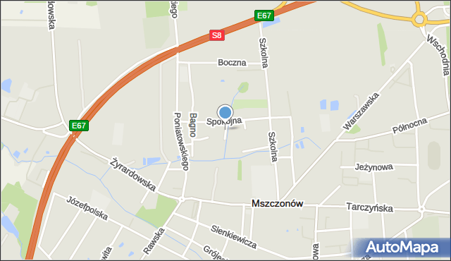 Mszczonów, Zacisze, mapa Mszczonów