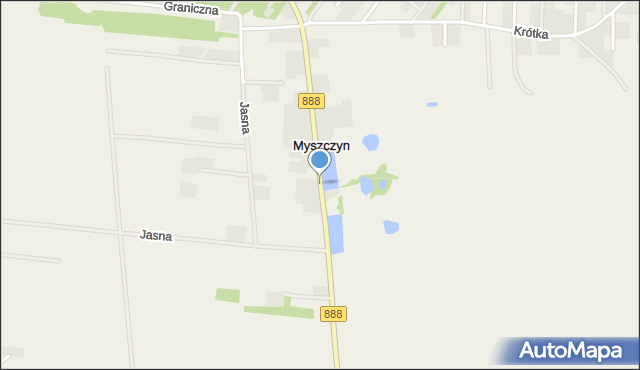 Myszczyn, Zaborowska, mapa Myszczyn