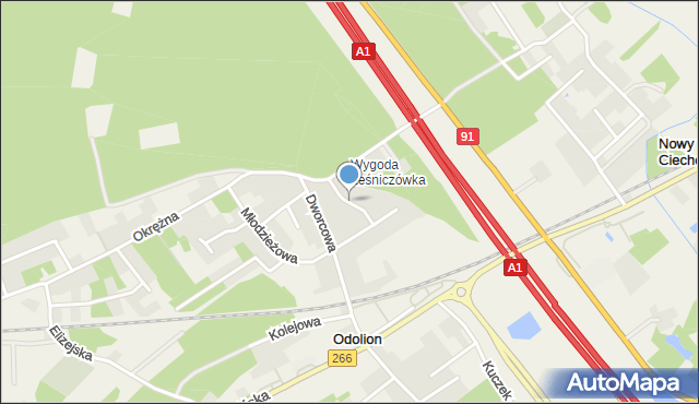 Odolion, Zaułek, mapa Odolion