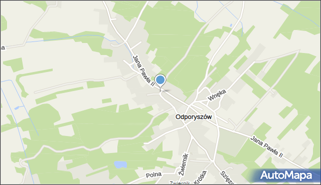 Odporyszów, Zarzecze, mapa Odporyszów