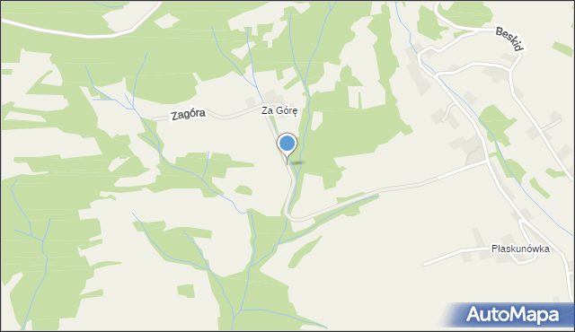 Odrowąż gmina Czarny Dunajec, Zagóra, mapa Odrowąż gmina Czarny Dunajec