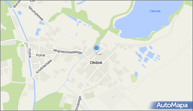 Ołobok gmina Skąpe, Zabużańska, mapa Ołobok gmina Skąpe