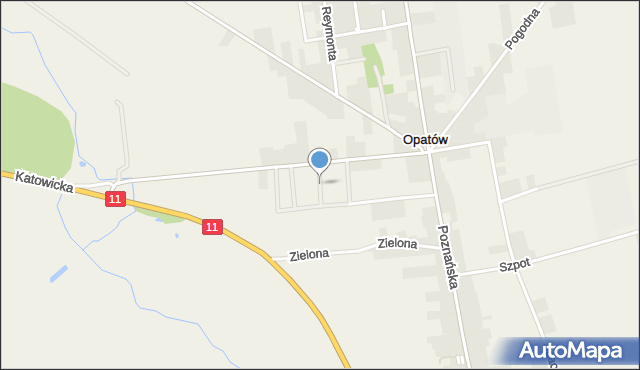 Opatów gmina Łęka Opatowska, Zarzyckiego Antoniego, ks., mapa Opatów gmina Łęka Opatowska