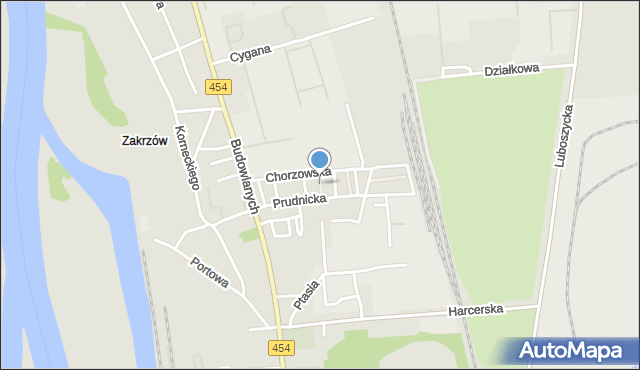 Opole, Zabrzańska, mapa Opola