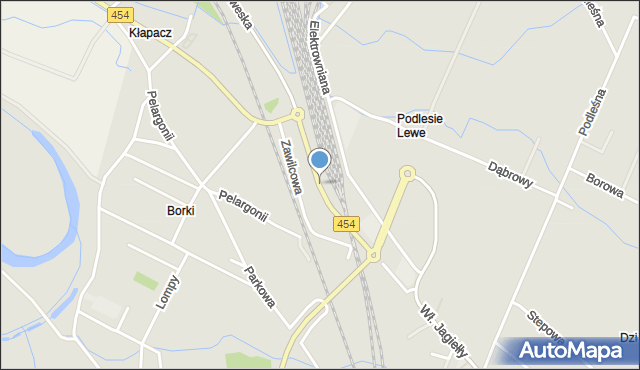 Opole, Zawilcowa, mapa Opola