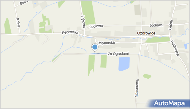 Ozorowice, Za Ogrodami, mapa Ozorowice