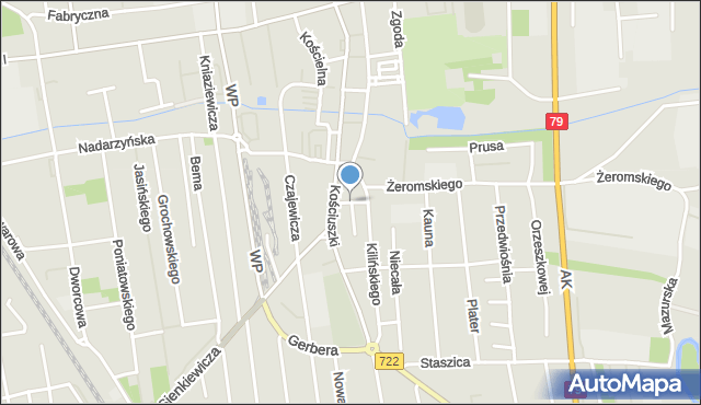 Piaseczno, Żabia, mapa Piaseczno