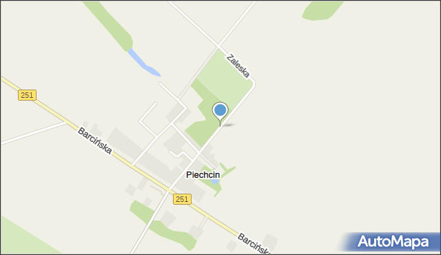 Piechcin, Zaleska, mapa Piechcin