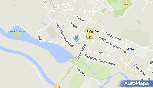 Pińczów, Zacisze, mapa Pińczów