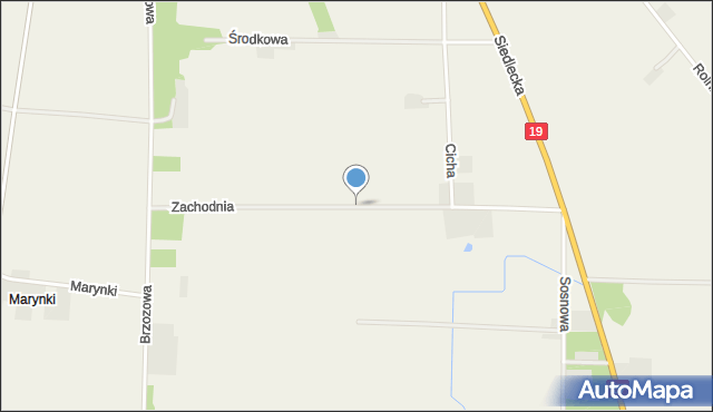 Platerów, Zachodnia, mapa Platerów