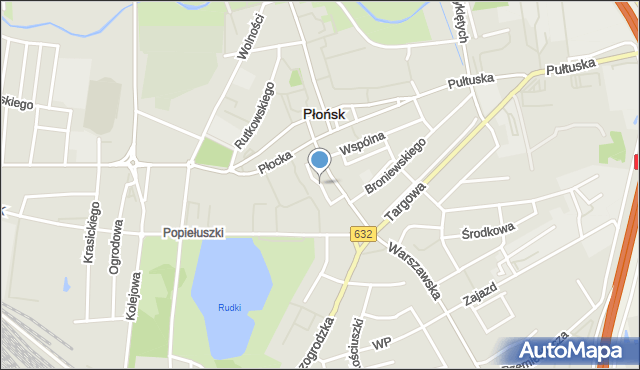 Płońsk, Zaułek, mapa Płońsk