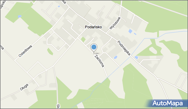 Podańsko, Zaciszna, mapa Podańsko