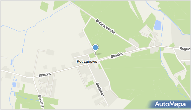 Potrzanowo, Zagajnikowa, mapa Potrzanowo