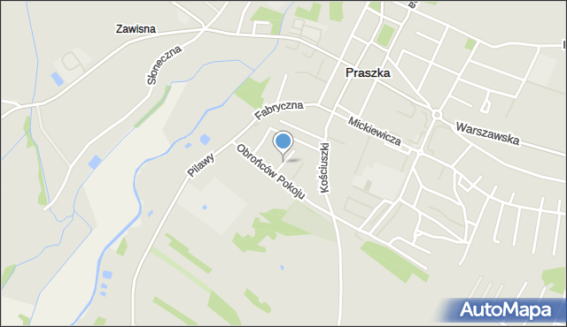 Praszka, Zapolskiej Gabrieli, mapa Praszka