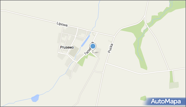 Prusewo, Zamkowa, mapa Prusewo