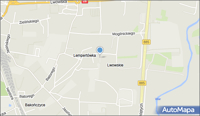 Przemyśl, Zacisze, mapa Przemyśla