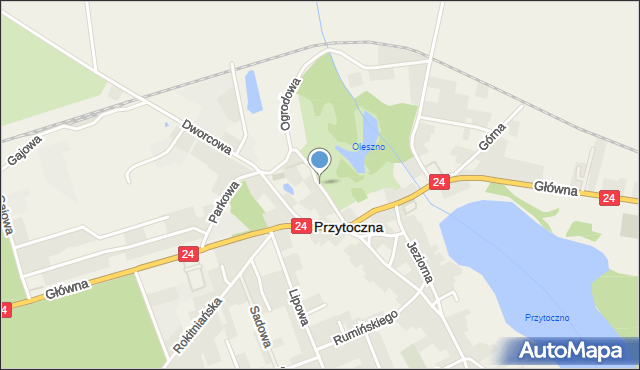 Przytoczna, Zamkowa, mapa Przytoczna