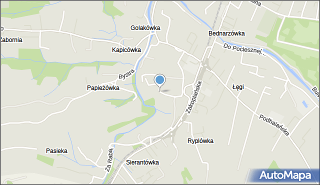 Rabka-Zdrój, Zakopiańska, mapa Rabka-Zdrój