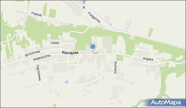 Raciążek, Zamkowa, mapa Raciążek