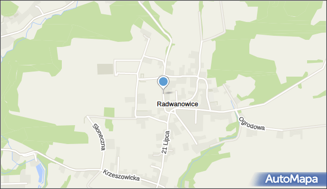 Radwanowice, Zawiła, mapa Radwanowice