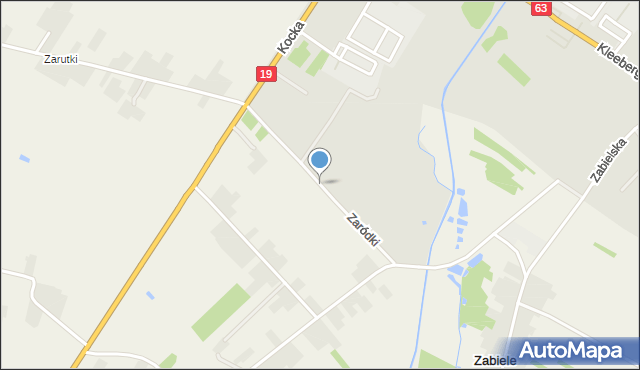 Radzyń Podlaski, Zaródki, mapa Radzyń Podlaski