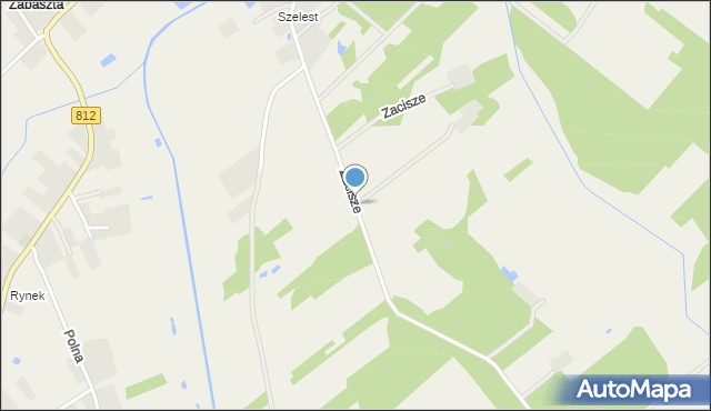 Rossosz powiat bialski, Zacisze, mapa Rossosz powiat bialski