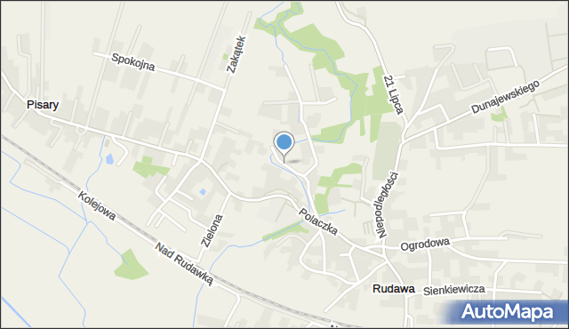 Rudawa gmina Zabierzów, Zakątek, mapa Rudawa gmina Zabierzów