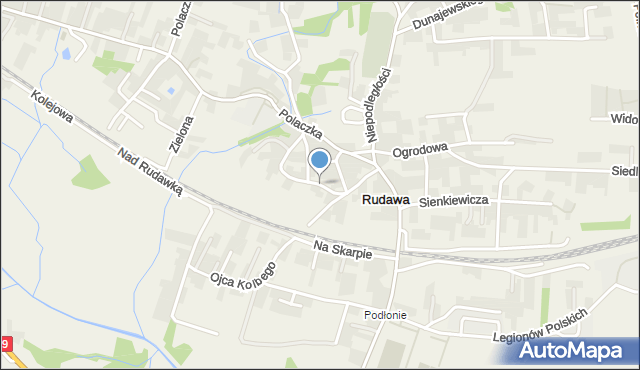 Rudawa gmina Zabierzów, Zamkowa, mapa Rudawa gmina Zabierzów