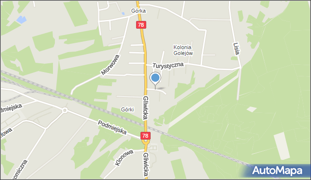 Rybnik, Za Wiaduktem, mapa Rybnika