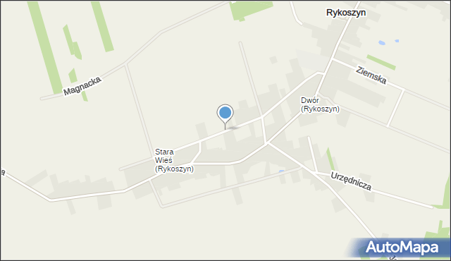 Rykoszyn, Zacisze, mapa Rykoszyn