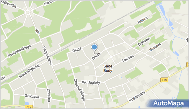 Sade Budy, Zacisze, mapa Sade Budy