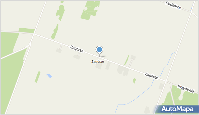 Serokomla, Zagórze, mapa Serokomla