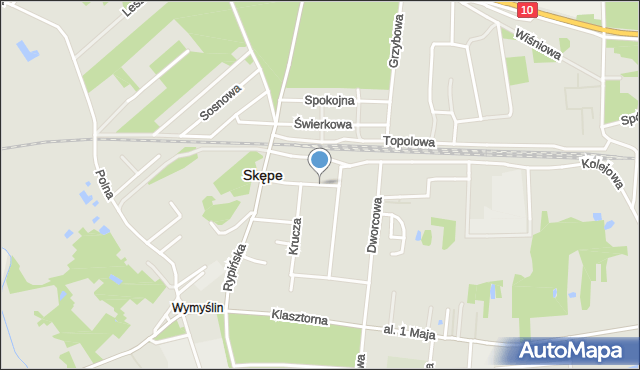 Skępe, Zachodnia, mapa Skępe