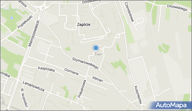 Sosnowiec, Zabłockiego Franciszka, mapa Sosnowca