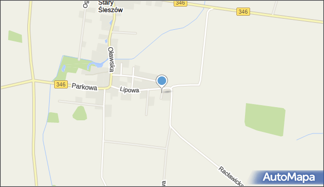 Stary Śleszów, Zacisze, mapa Stary Śleszów