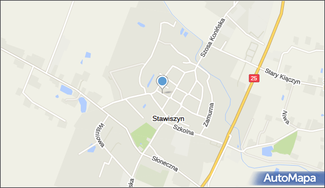 Stawiszyn powiat kaliski, Zamkowa, mapa Stawiszyn powiat kaliski