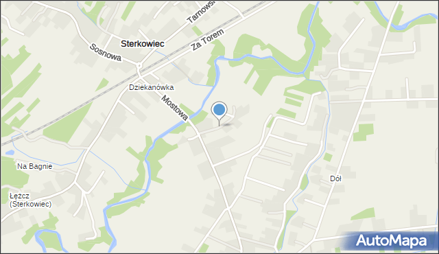 Sterkowiec, Za Rzeką, mapa Sterkowiec