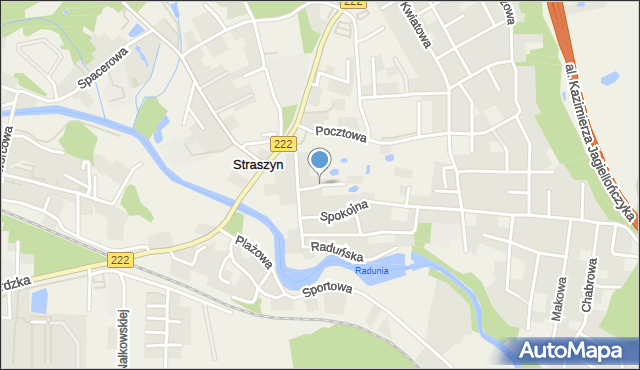 Straszyn, Zakątek, mapa Straszyn