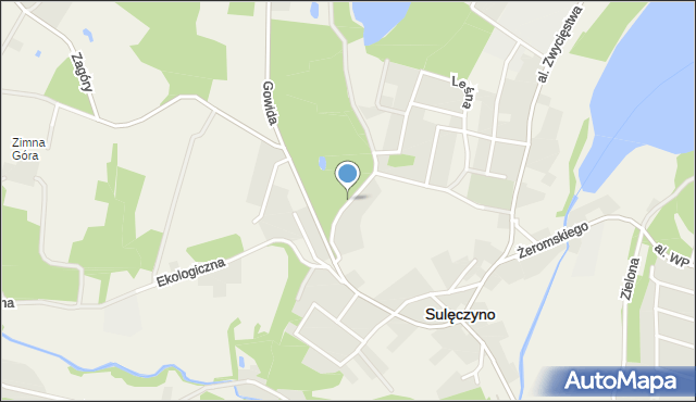 Sulęczyno, Zapałowskiego, ks., mapa Sulęczyno