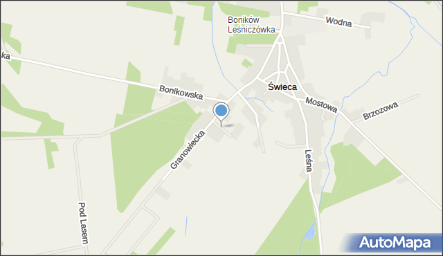 Świeca, Zacisze, mapa Świeca