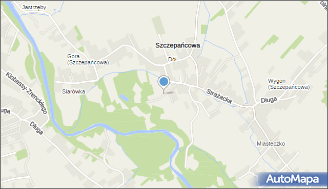 Szczepańcowa, Zarzecze, mapa Szczepańcowa