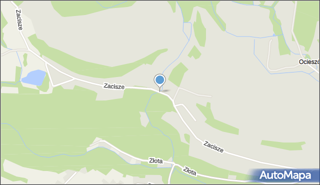 Szczytna powiat kłodzki, Zacisze, mapa Szczytna powiat kłodzki