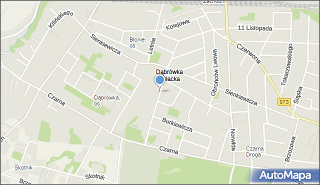 Tarnów, Zaciszna, mapa Tarnów