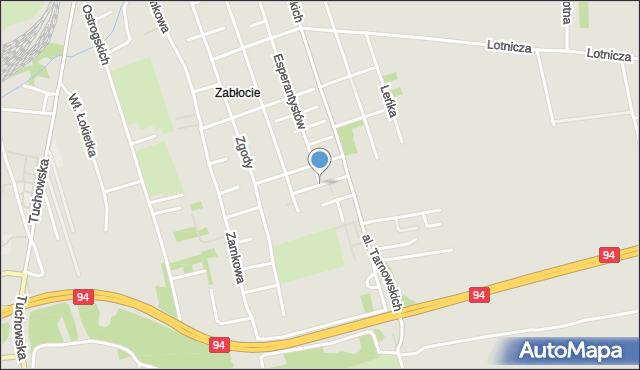 Tarnów, Zamknięta, mapa Tarnów