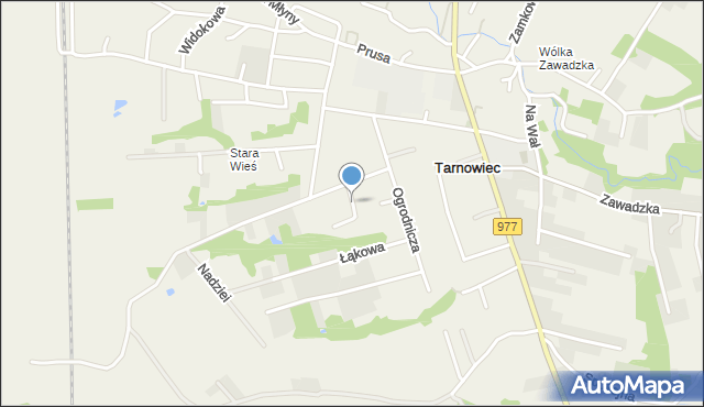 Tarnowiec gmina Tarnów, Zacisze, mapa Tarnowiec gmina Tarnów