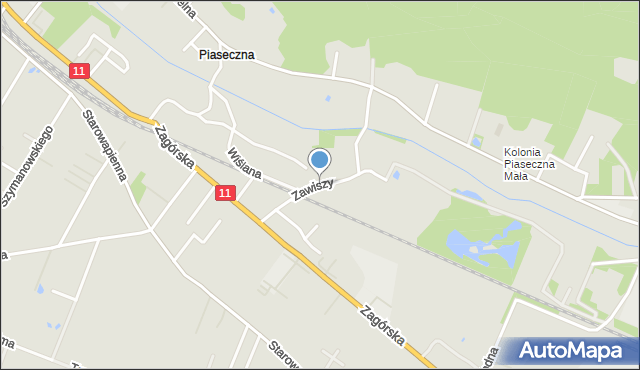 Tarnowskie Góry, Zawiszy Artura, mapa Tarnowskie Góry