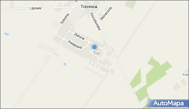Trzcinica powiat kępiński, Zacisze, mapa Trzcinica powiat kępiński