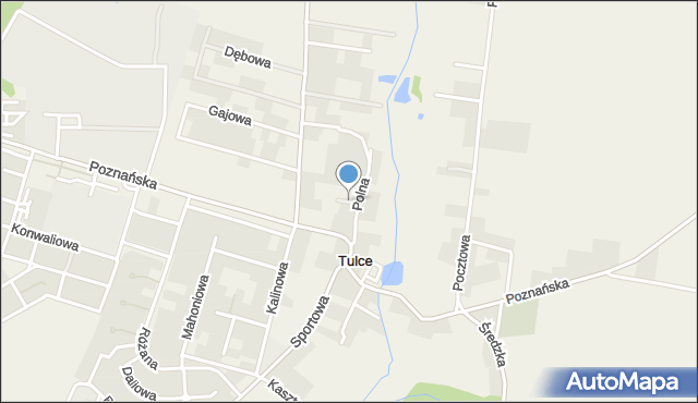 Tulce, Zaciszna, mapa Tulce