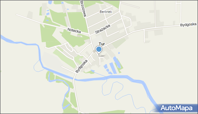 Tur gmina Szubin, Zaułek, mapa Tur gmina Szubin