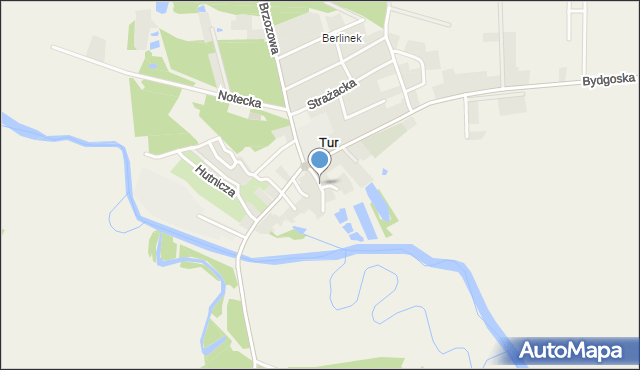 Tur gmina Szubin, Zaułek, mapa Tur gmina Szubin